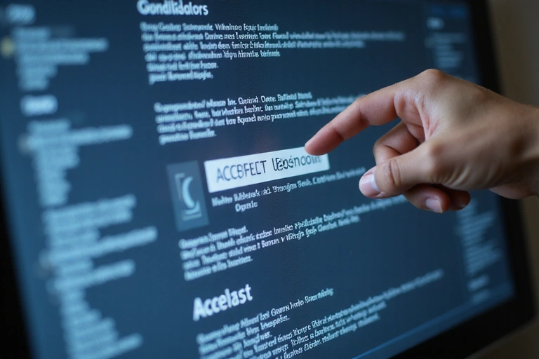 Ręka klikająca w przycisk akceptacji warunków